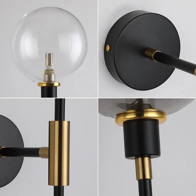 Tall Glass Shade Wall Light