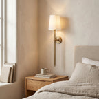 Tapered Linen Shade Wall Light