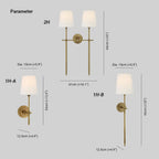 Tapered Linen Shade Wall Light