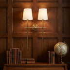 Tapered Linen Shade Wall Light