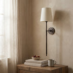 Tapered Linen Shade Wall Light