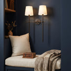 Tapered Linen Shade Wall Light