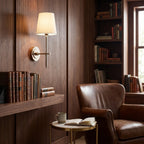 Tapered Linen Shade Wall Light