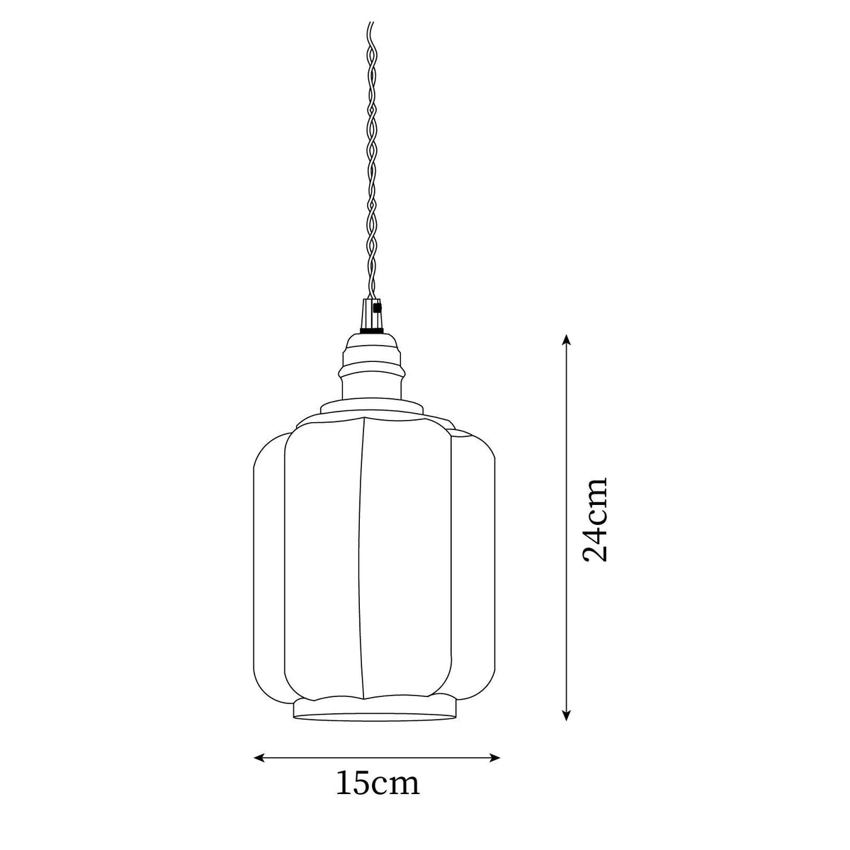 Tapered White Glass Pendant Lamp
