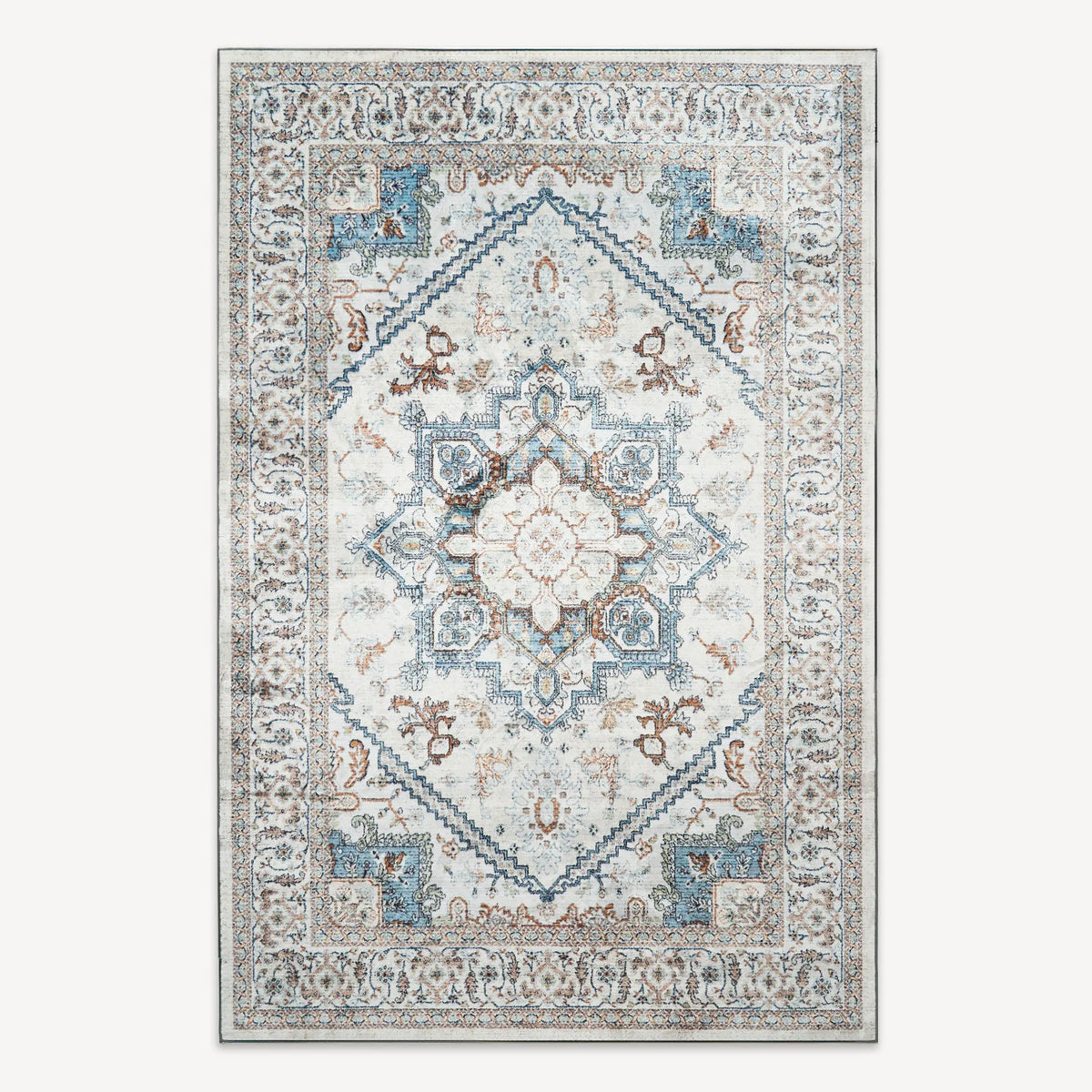 Teal Persian Style Runner Rug