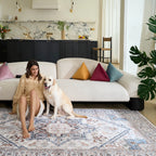 Teal Persian Style Runner Rug
