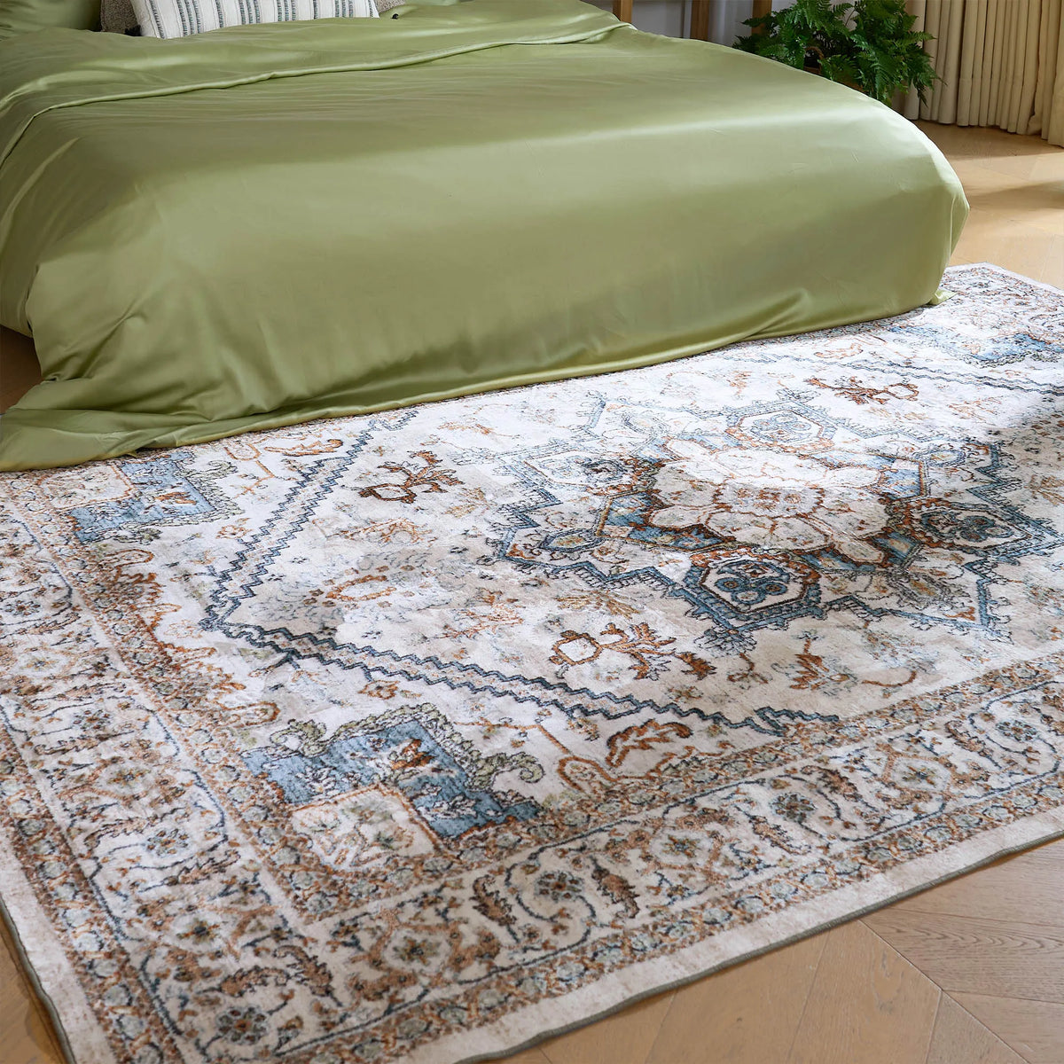 Teal Persian Style Runner Rug