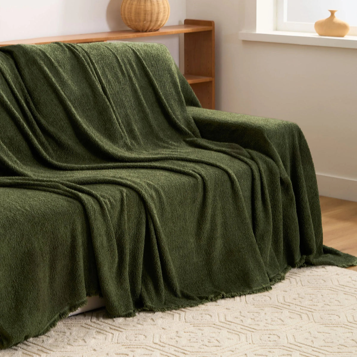 Teddy Fleece Plush Sofa Cover
