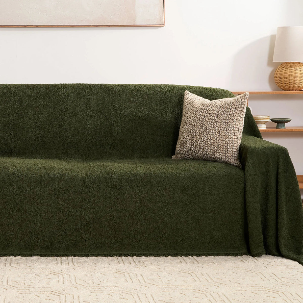 Teddy Fleece Plush Sofa Cover