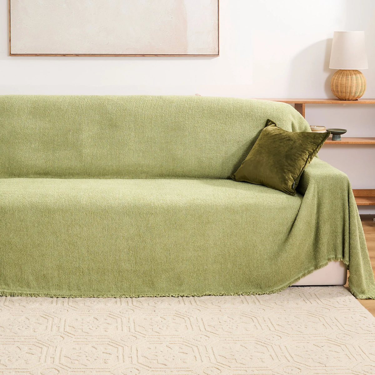 Teddy Fleece Plush Sofa Cover