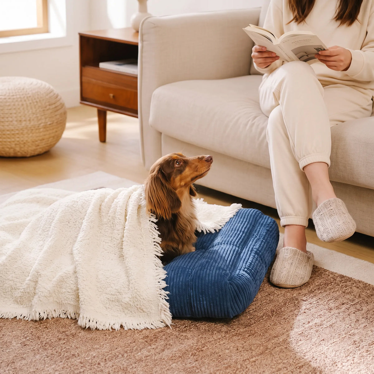 Teddy Fleece Plush Sofa Cover