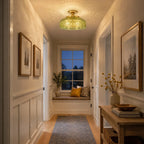 Textured Glass Disc Ceiling Light