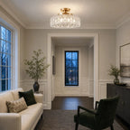 Textured Glass Disc Ceiling Light
