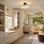 Textured Glass Disc Ceiling Light