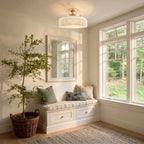 Textured Glass Disc Ceiling Light