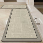 Textured Grid Hallway Runner Rug