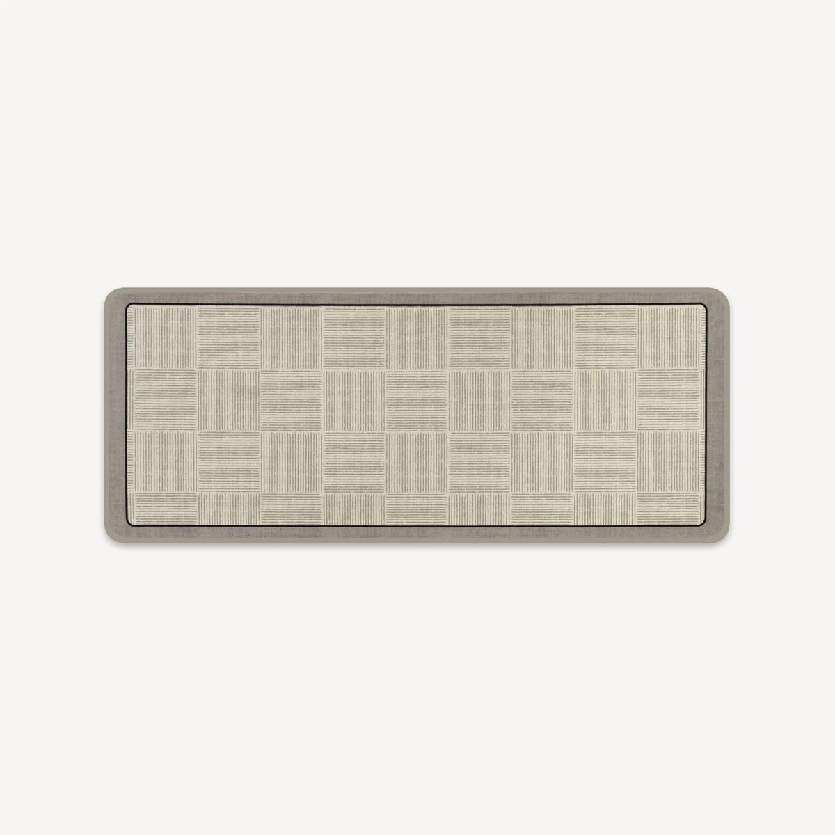 Textured Grid Hallway Runner Rug