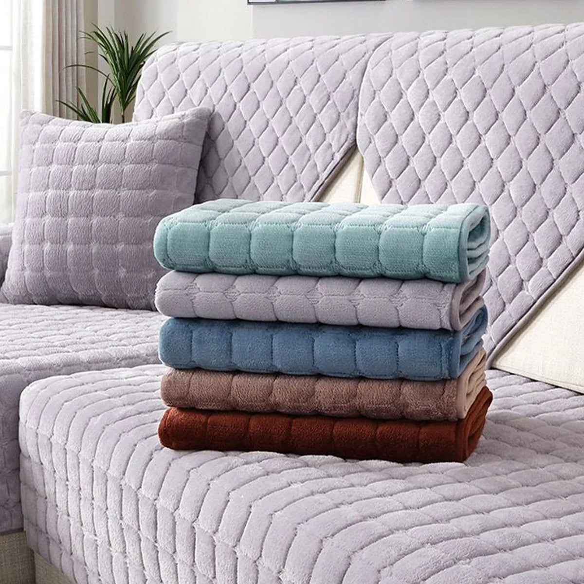 Thick Plush Anti-Slip Seat Cover