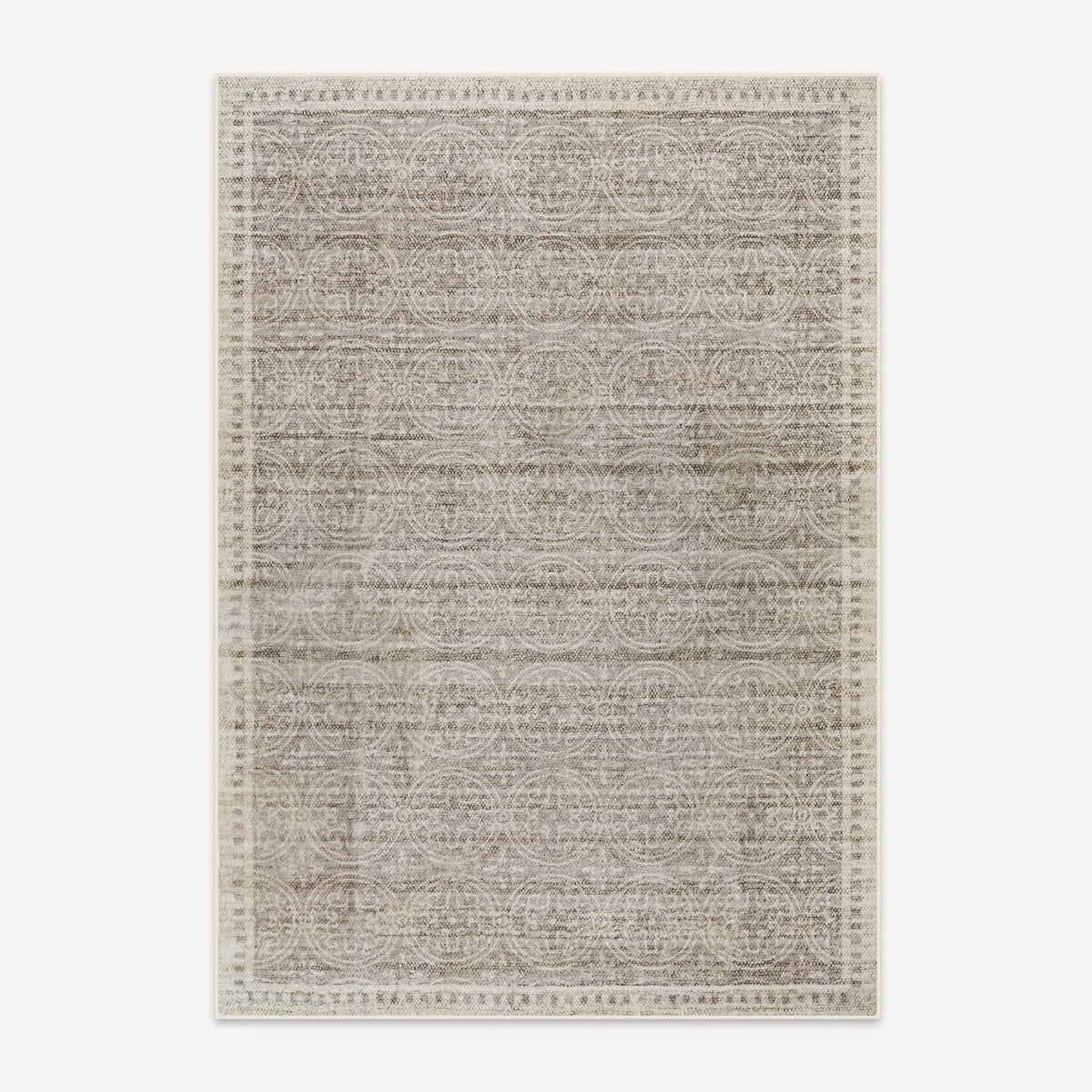 Traditional Black Cream Area Rug