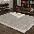 Traditional Black Cream Area Rug