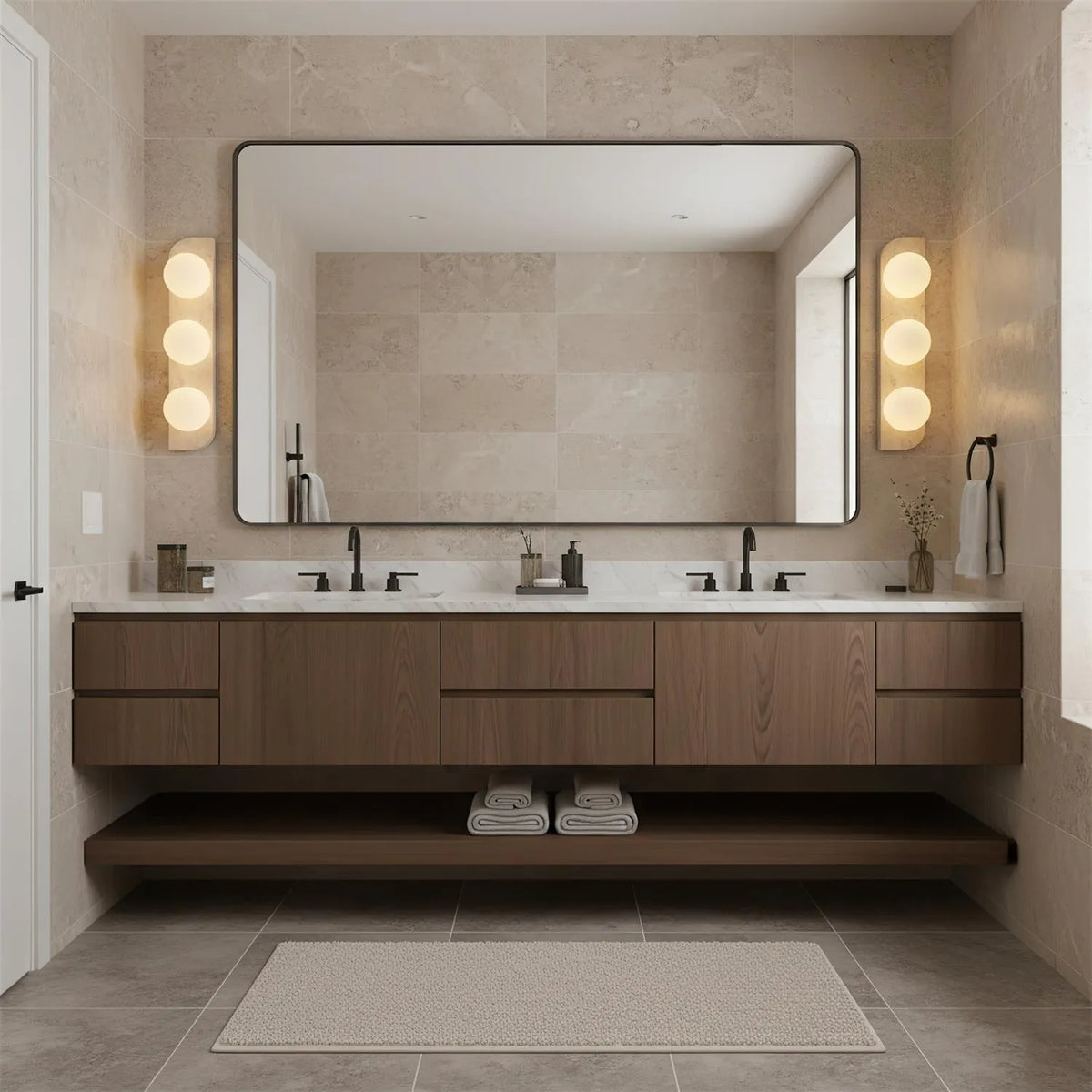 Travertine Column Wall Light