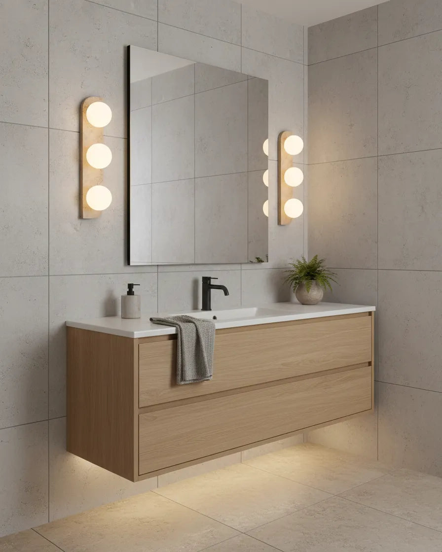 Travertine Column Wall Light