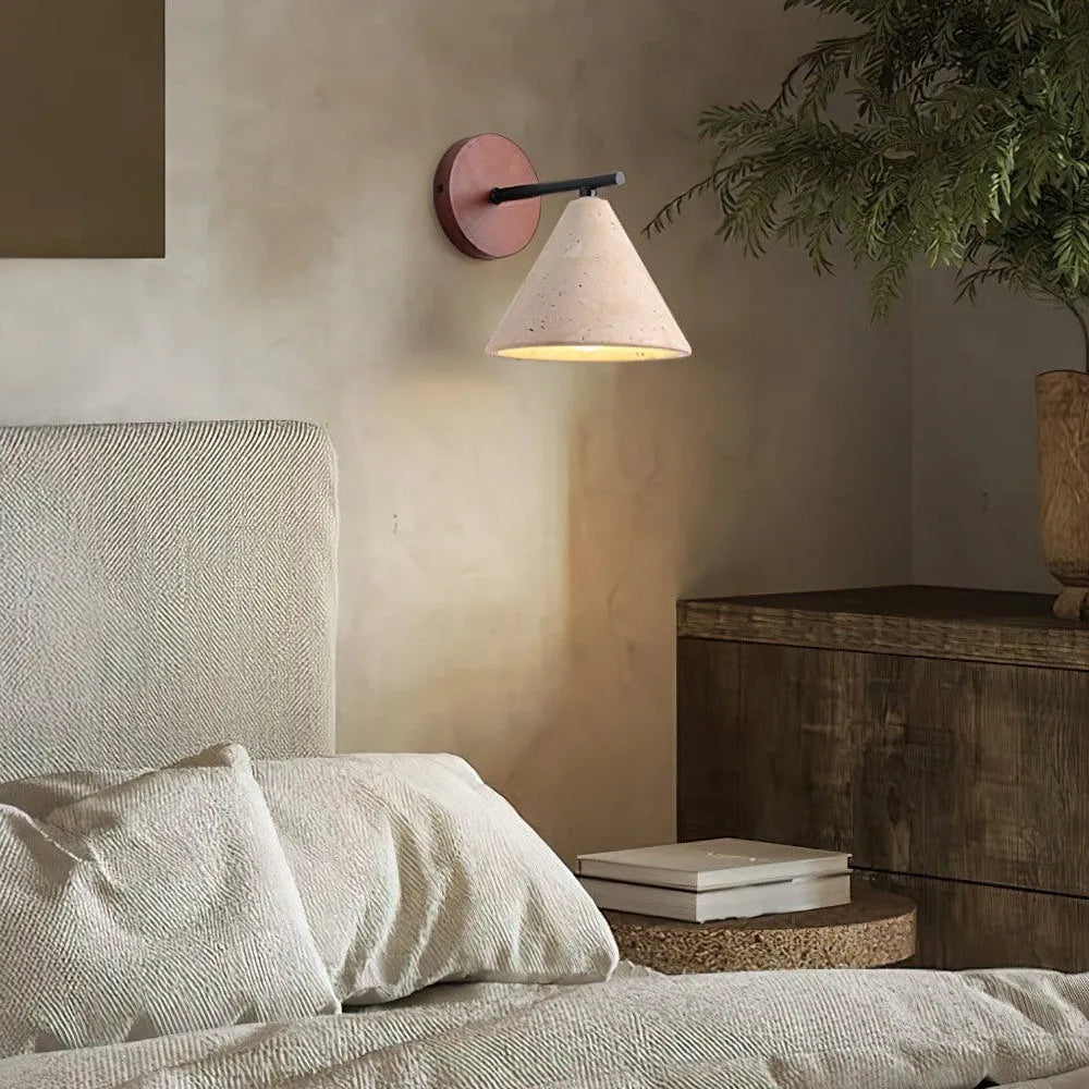 Travertine Cone Wall Light