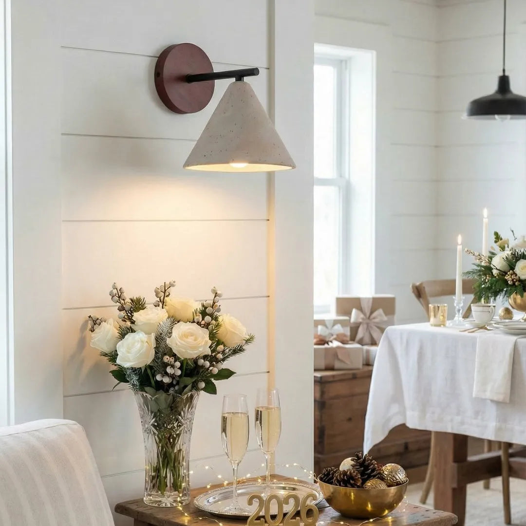 Travertine Cone Wall Light