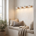Travertine Disc Multi Light Wall Bar