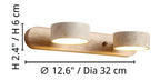 Travertine Disc Multi Light Wall Bar