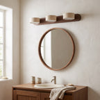 Travertine Disc Multi Light Wall Bar