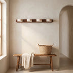 Travertine Disc Multi Light Wall Bar