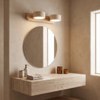 Travertine Disc Multi Light Wall Bar