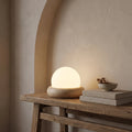 Travertine Egg Cordless Lamp