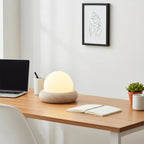 Travertine Egg Cordless Lamp