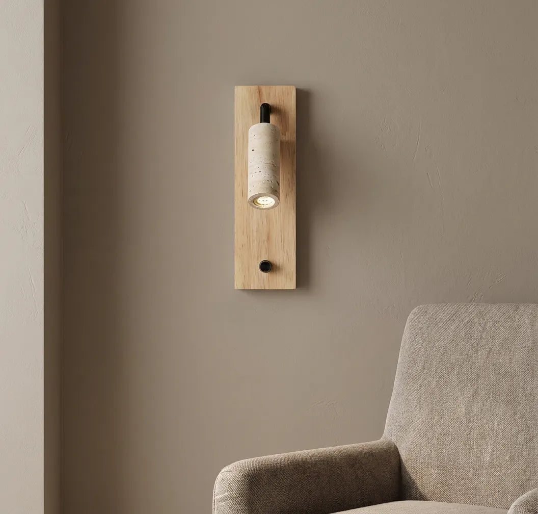 Travertine Rotating Reading Wall Light