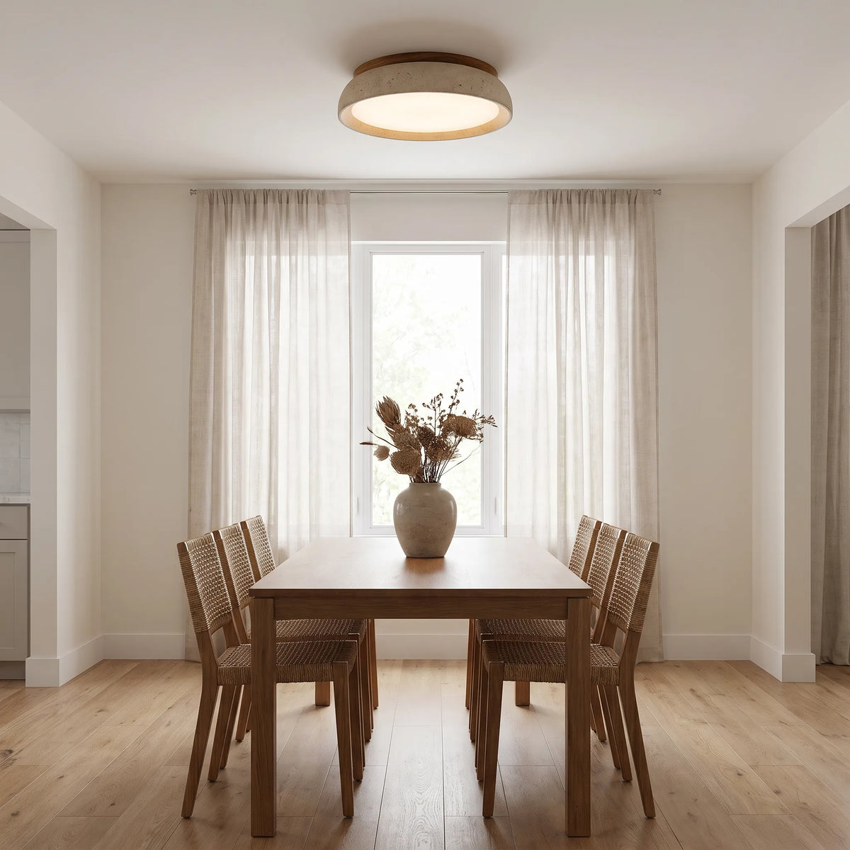 Travertine Stone LED Ceiling Light
