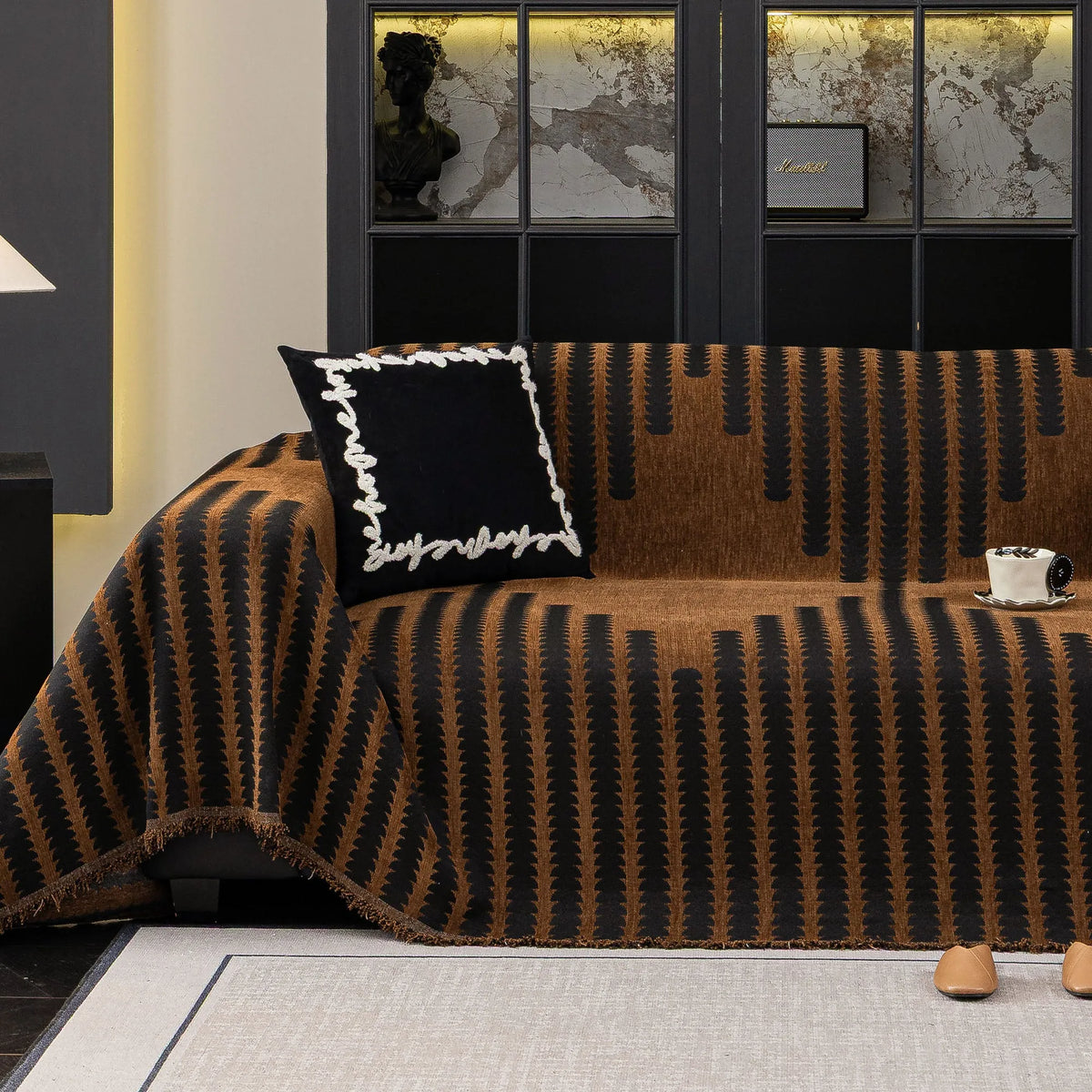 Tribal Bronze Anti-Pilling Sofa Cover