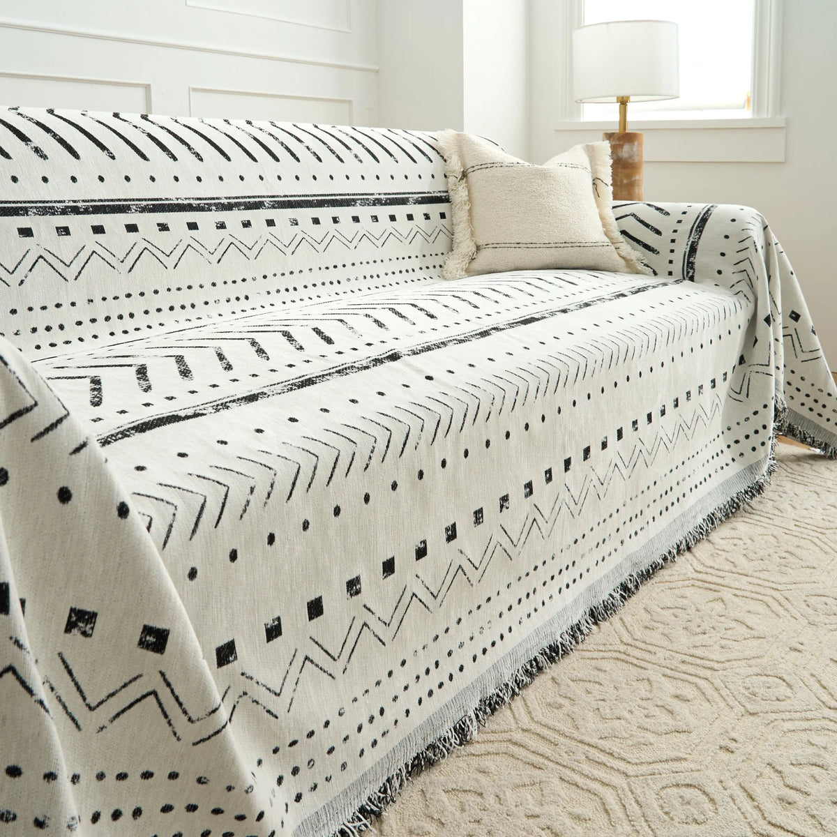 Tribal Noir Chenille Sofa Cover