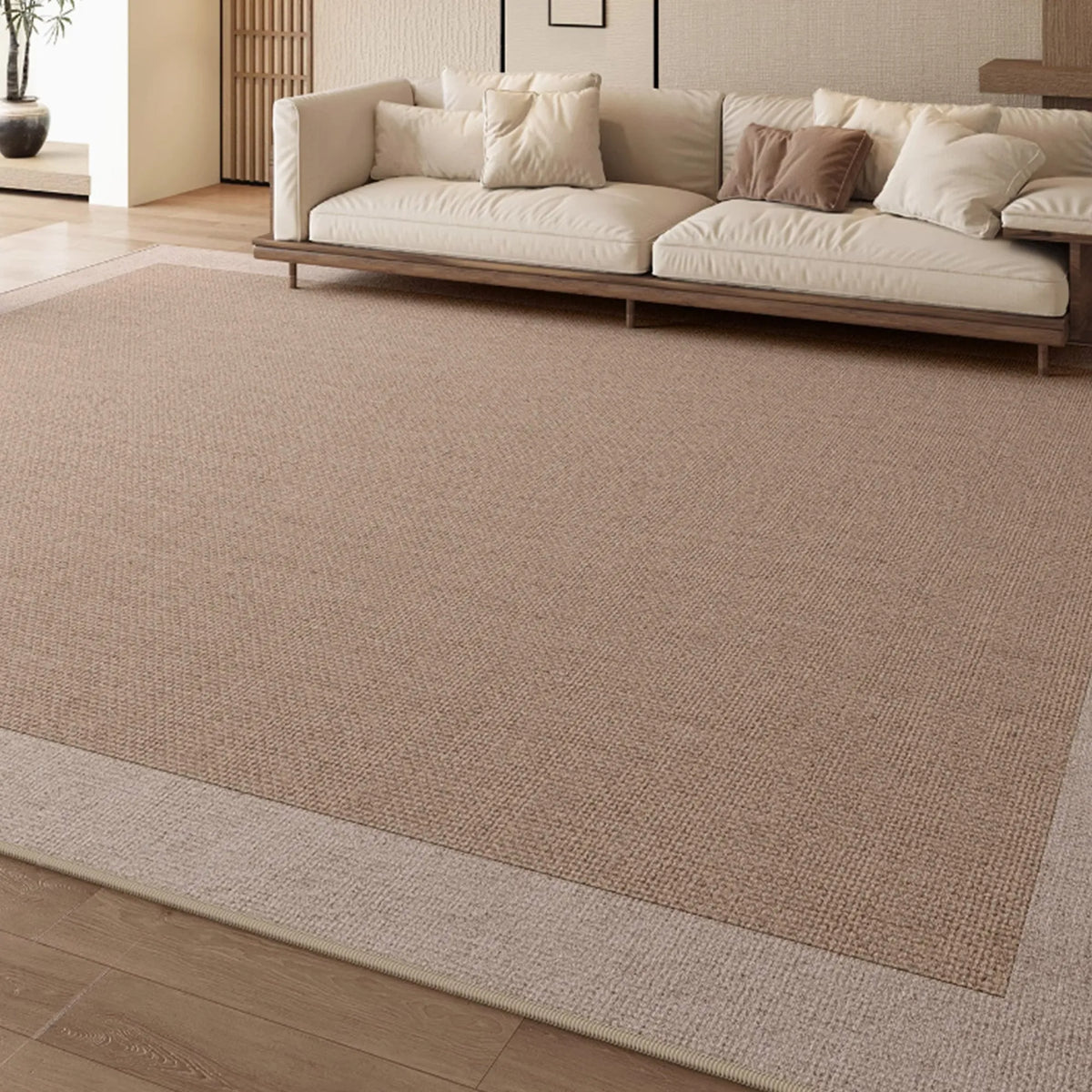 Two Tone Border Area Rug