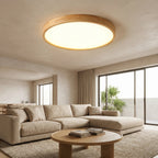 Ultra-Slim Solid Wood Ceiling Light