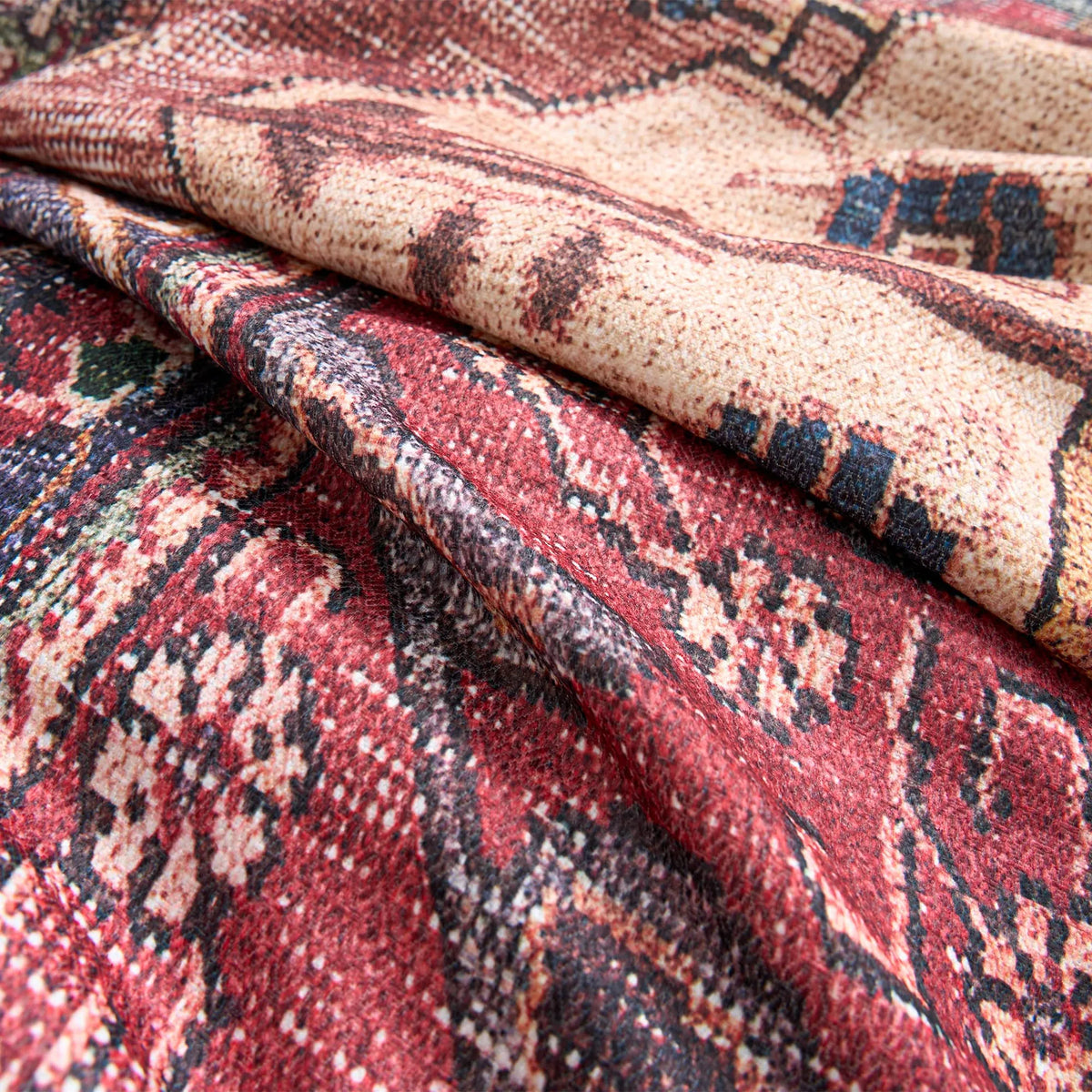 Vintage Burgundy Tribal Sofa Cover