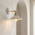 Vintage Ceramic Brass Wall Light