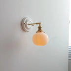 Vintage Ceramic Brass Wall Light