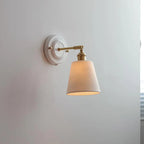 Vintage Ceramic Brass Wall Light