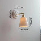 Vintage Ceramic Brass Wall Light