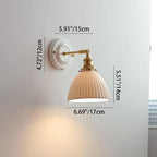 Vintage Ceramic Brass Wall Light