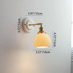Vintage Ceramic Brass Wall Light