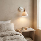 Vintage Ceramic Brass Wall Light