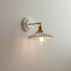Vintage Ceramic Brass Wall Light
